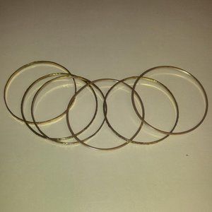 6-Gold tone Bracelets - Child Size